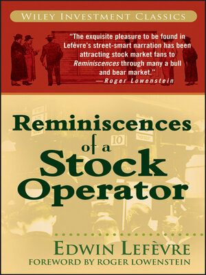 cover image of Reminiscences of a Stock Operator